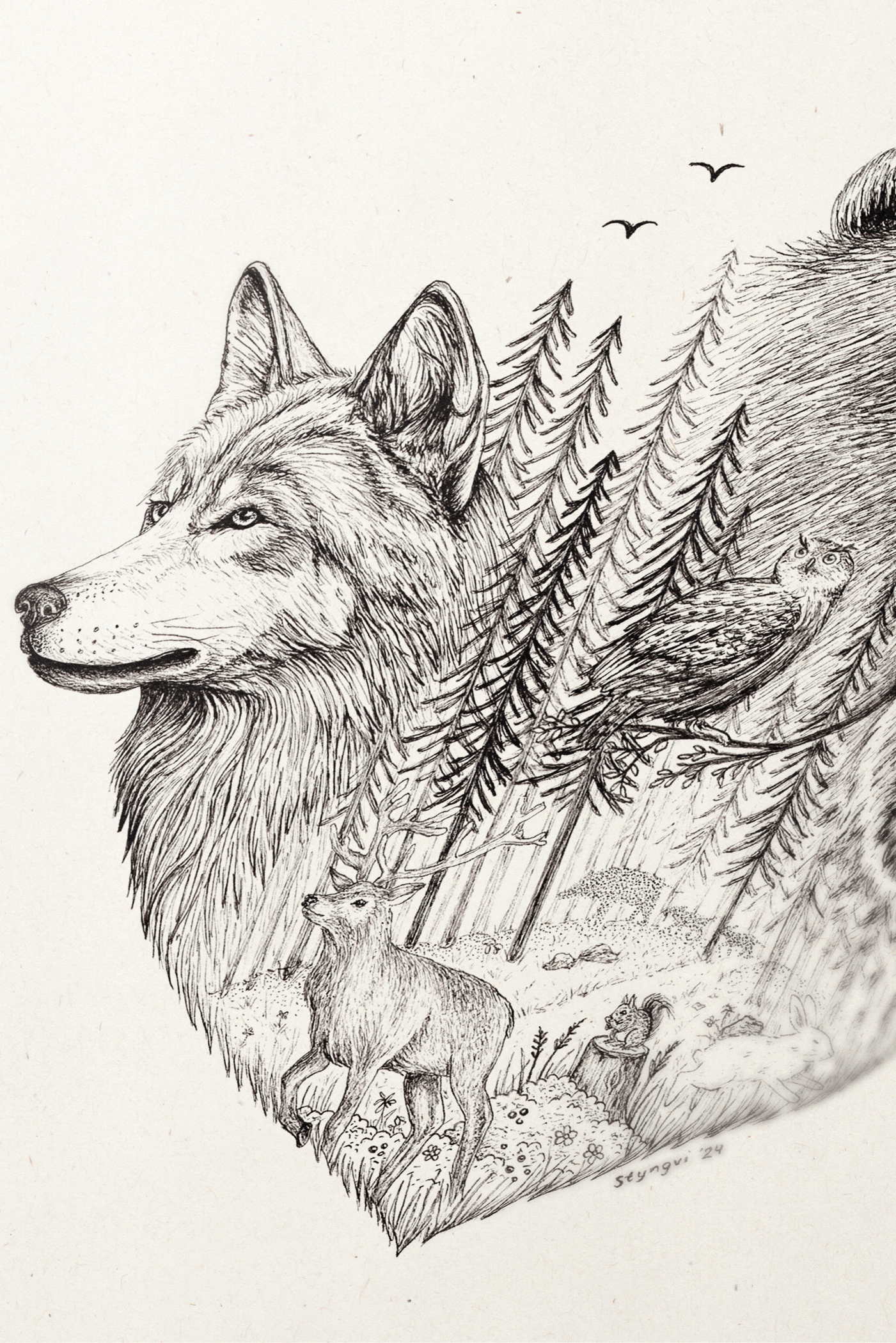 Styngvi Forest Guardians - Art Print