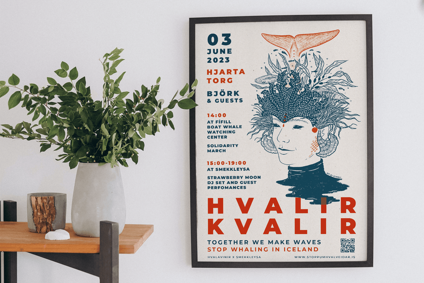 Styngvi A4 Print HVALIR KVALIR - Limited Edition A3 Poster
