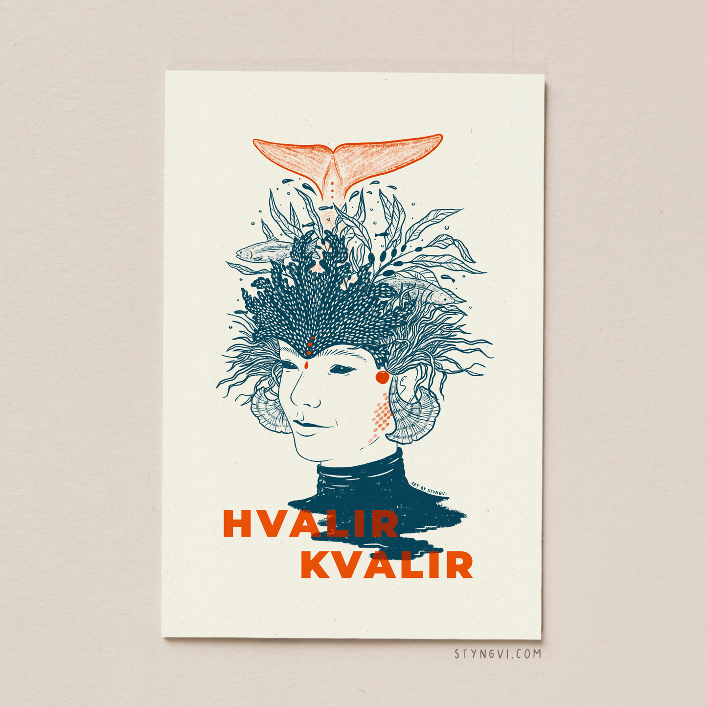 Styngvi A4 Print HVALIR KVALIR - Limited Edition A4 Print