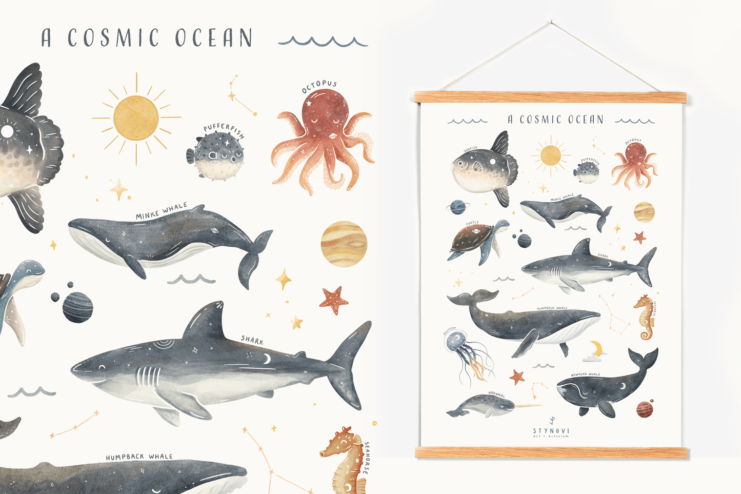 Prodigi Fine art Cosmic Ocean Fine Art Print