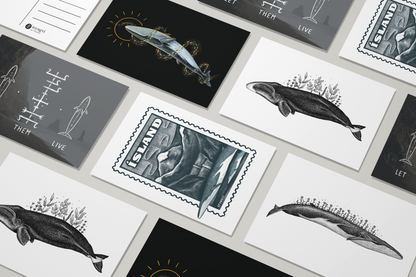 Iceland Stamp - A6 Postcard