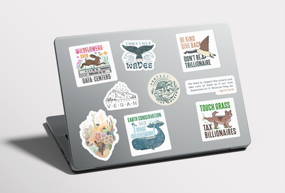 Be Kind, Don't be a Trillionaire Sticker