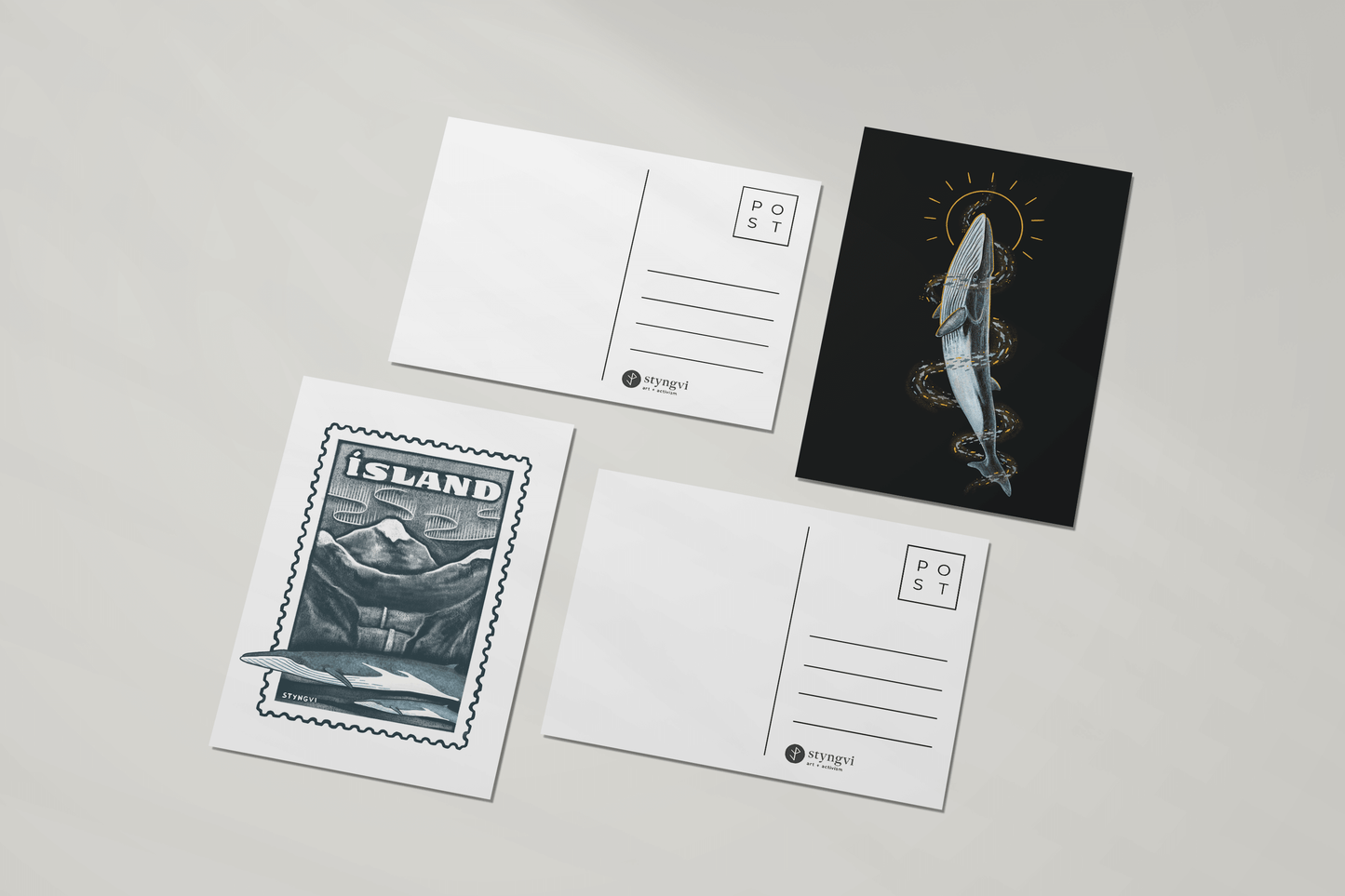 Iceland Stamp - A6 Postcard