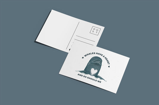 Whales Have a Heart - A6 Postcard