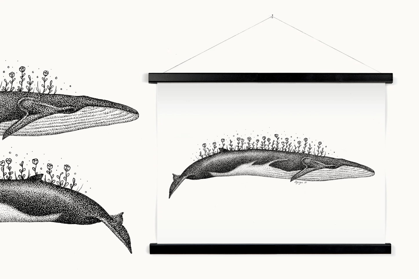 Styngvi A4 Print Fin Whale Tribute - A4 Art Print
