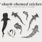 Styngvi Glorious Sharks Sticker Pack - A5 sheet