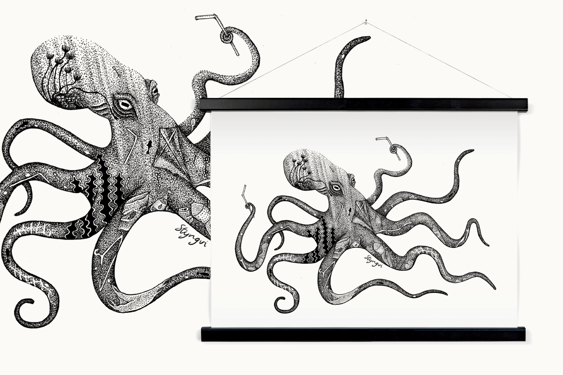 Styngvi A4 Print Octopus - A4 Art Print