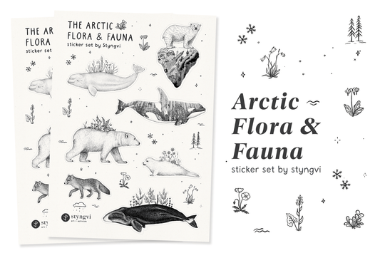 Styngvi The Arctic Flora & Fauna - A5 Sticker Sheet