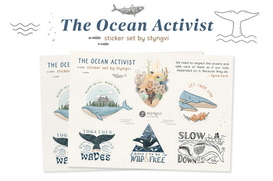 Styngvi The Ocean Activist - A5 Sticker Sheet