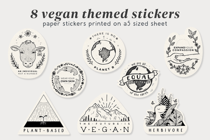 Styngvi The Vegan Activist - A5 Sticker Sheet