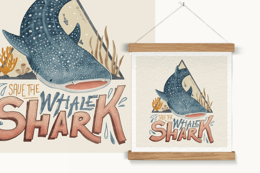 Styngvi A4 Print Whale Shark - Square Print