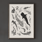 Styngvi A4 Print Celebratory Shark Print - Limited edition A4 print