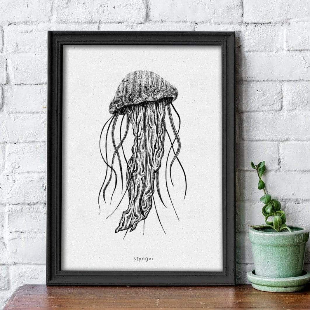 Styngvi A4 Print Jellyfish - A4 Art Print