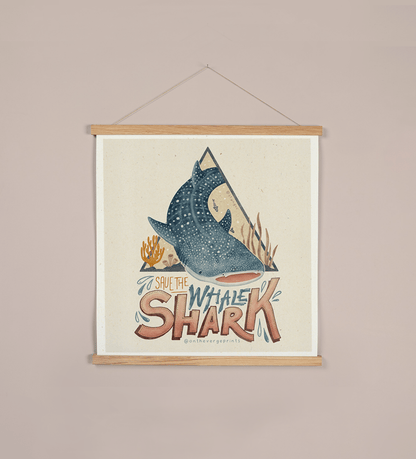 Styngvi A4 Print Whale Shark - Square Print